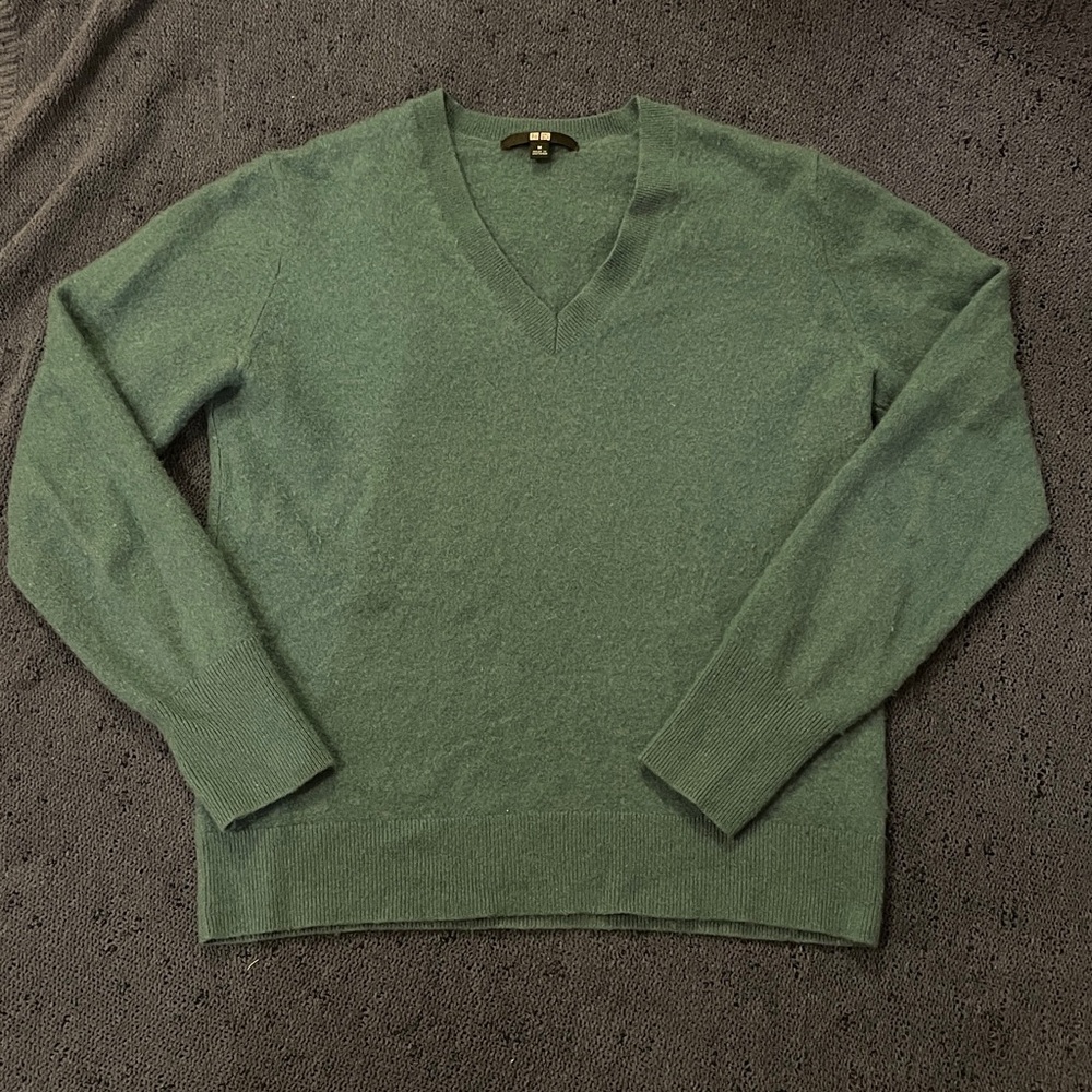 Uniqlo Cashmere Sweater Teal Womens Medium
